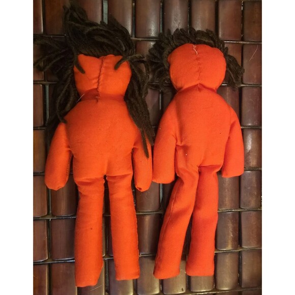 Pair Of Vintage Novelty Voodoo Dolls Male & Female 10" - Picture 2 of 4
